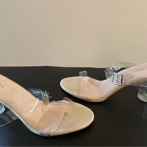 New, Women’s  Clear Heeled Sandals